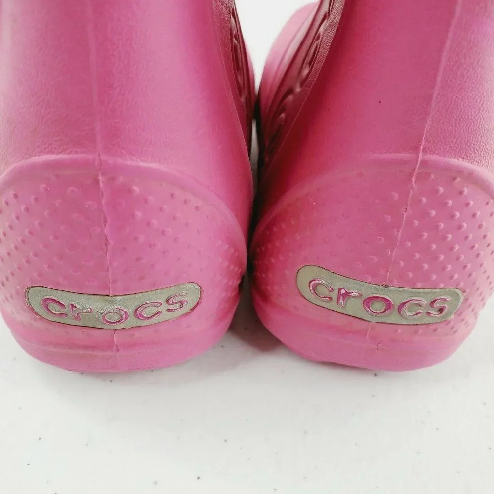 Crocs Little Girls 6 Handle It Rain Boots Pink